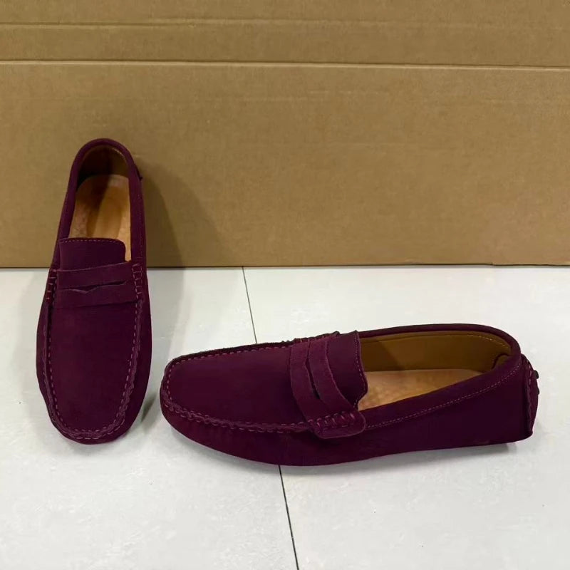 Handmade Men Casual Shoes Soft Loafers Lightweight Driving Shoes Fashion Slip on Flats High Quality Moccasins Non Slip Men Shoes