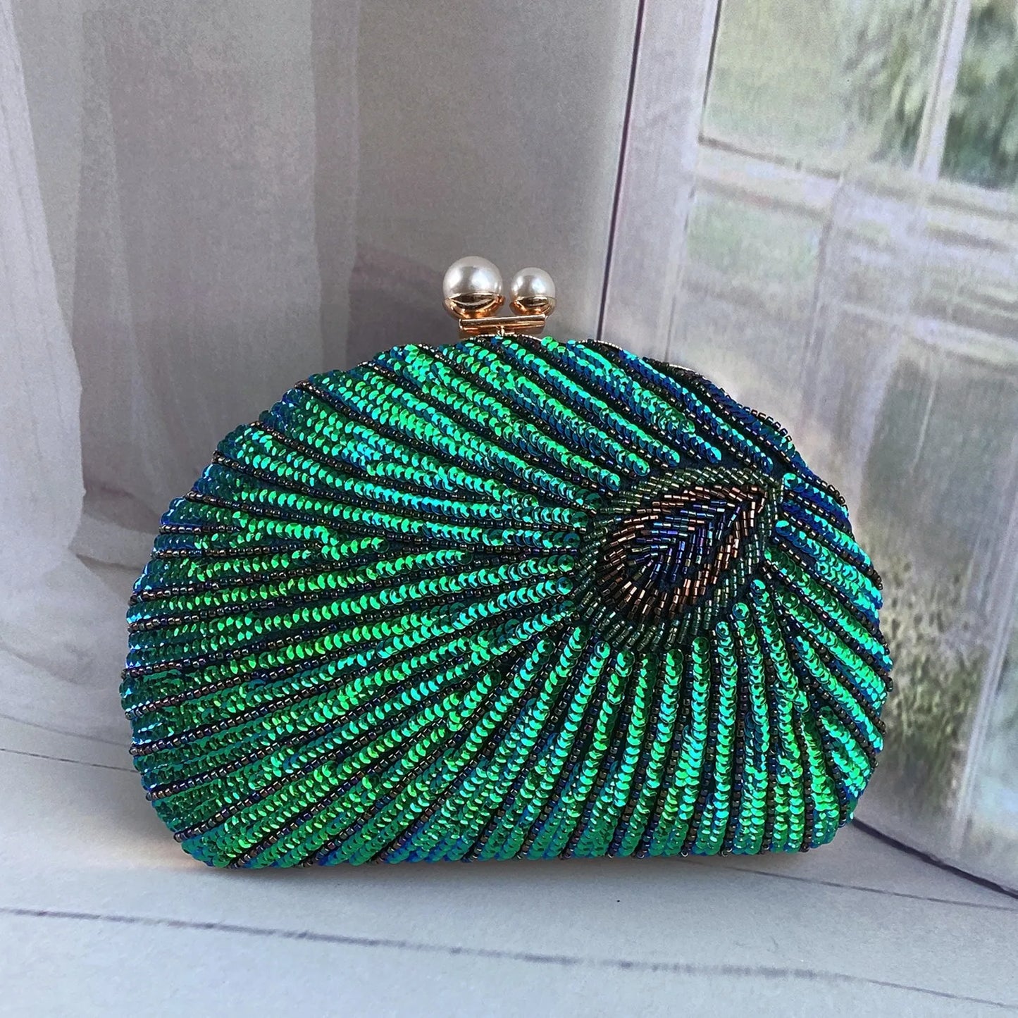 Retro Chinese Style Heavy Craft Beaded Embroidery Bag Evening Wear Portable Dinner Bag Cheongsam Clutch Perfect Match