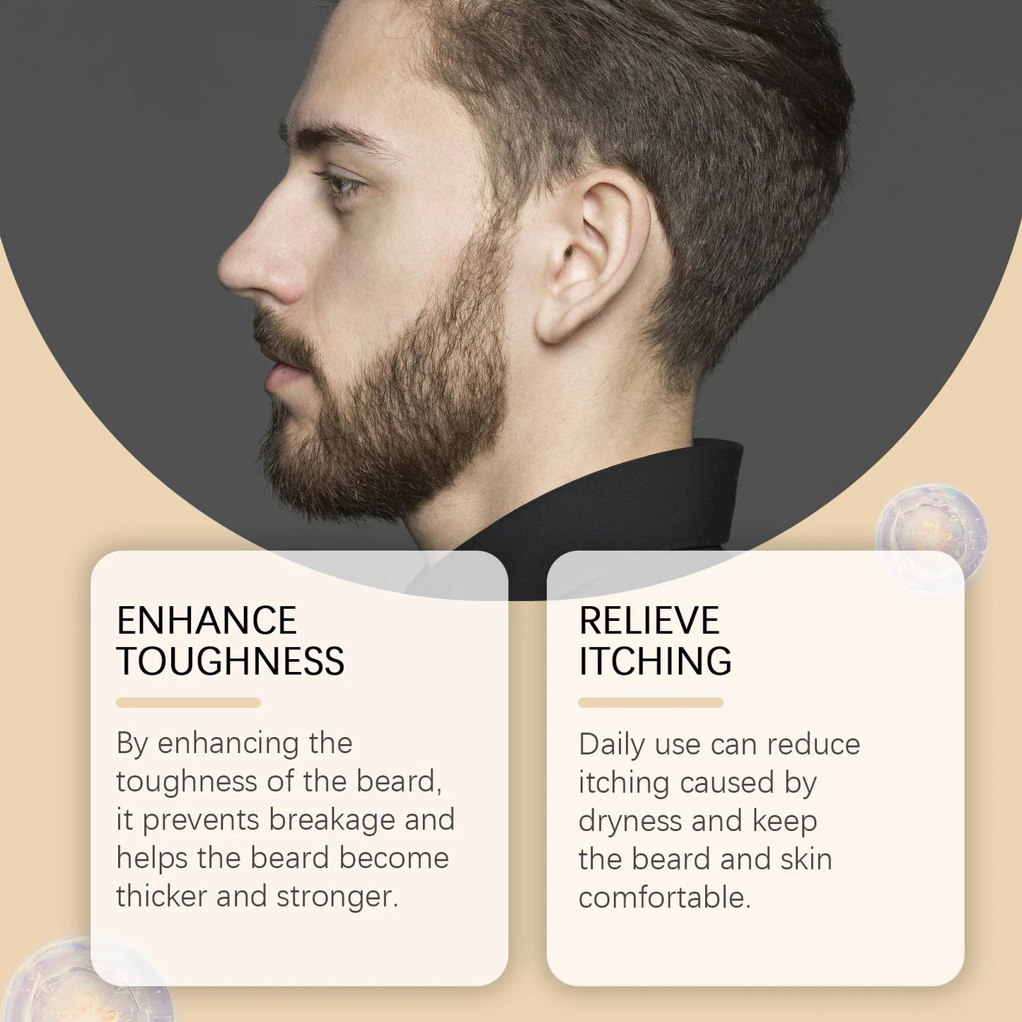 Men Beard Care Oil Moisturizing Growth Shine Soften Beard Strengthen Roots Hair Thicker Styling Care Beard Growing Essential Oil