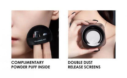 CARSLAN Black Magnetic Translucent Loose Setting Powder Makeup Waterproof Long Lasting Matte Oil Control Finishing Face Powder
