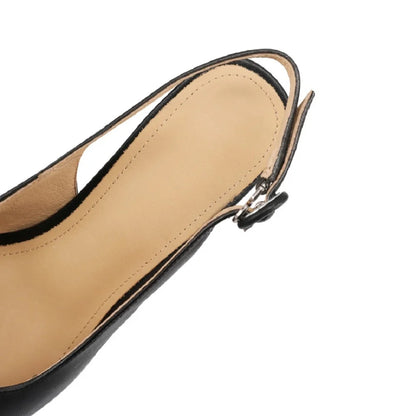 【JOCHEBED HU】New Fashion Women Sandal Shoes Sexy Genuine Patent Leather High Heels Pointed Toe Dress Party Wedding Shoes 33-40
