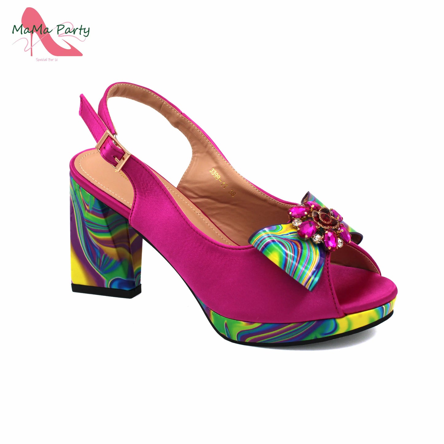 2024 INS Hot Sale New Arrivals Red Color Italian Design Shoes Matching Bag Set Super High Heels Pumps for Garden Party