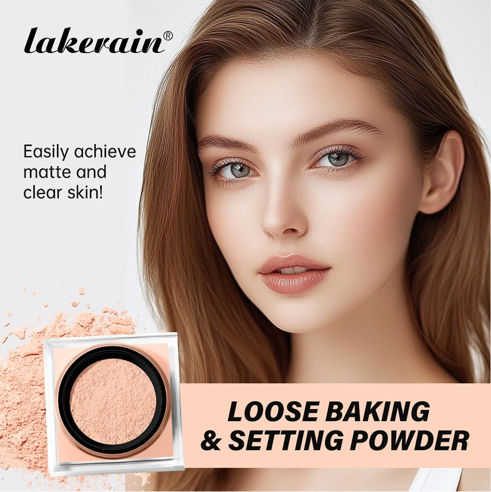 Loose Baking Setting Powder Natural Face Matte Waterproof Brightening Long Lasting Oil Control Loose Powder Makeup Cosmetics