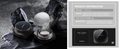 CARSLAN Black Magnetic Translucent Loose Setting Powder Makeup Waterproof Long Lasting Matte Oil Control Finishing Face Powder