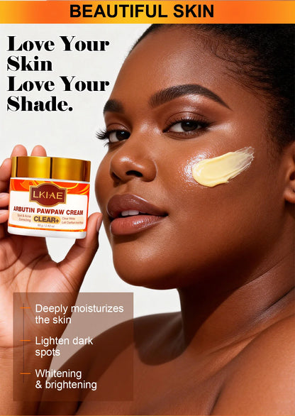 LKIAE Arbutin Pawpaw Face Cream For Women, Black Spots & Acne Correcting, Lightening Skin, Easily Absorbed, Lightweight, 80ml