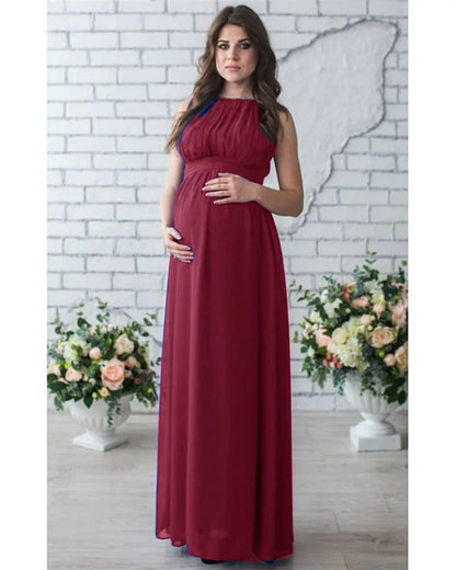 Woman Pregnancy Clothes New Sleeveless Maternity Dresses Photoshoot Women See-through High Elastic Net Photography Dress