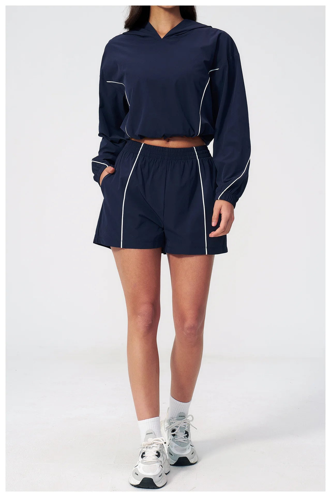 Summer Sunscreen Sports Set 2piece Yoga Women's Fitness Set Sunscreen Long Sleeve Zipper Top Fitness Exercise Speed Drying Pants