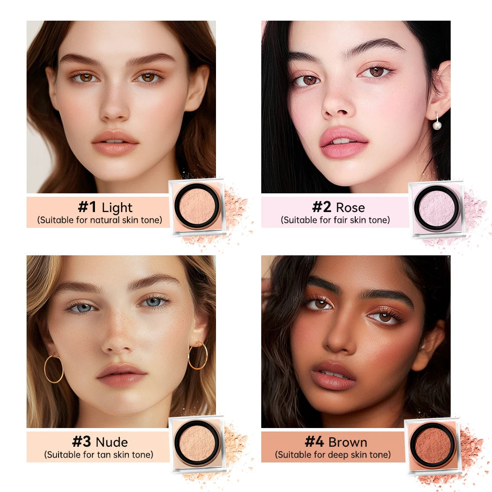 Loose Baking Setting Powder Natural Face Matte Waterproof Brightening Long Lasting Oil Control Loose Powder Makeup Cosmetics
