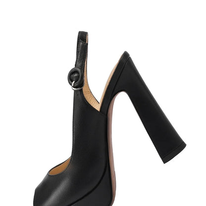 【JOCHEBED HU】New Fashion Women Sandal Shoes Sexy Genuine Patent Leather High Heels Pointed Toe Dress Party Wedding Shoes 33-40