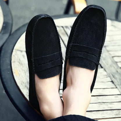 Handmade Men Casual Shoes Soft Loafers Lightweight Driving Shoes Fashion Slip on Flats High Quality Moccasins Non Slip Men Shoes