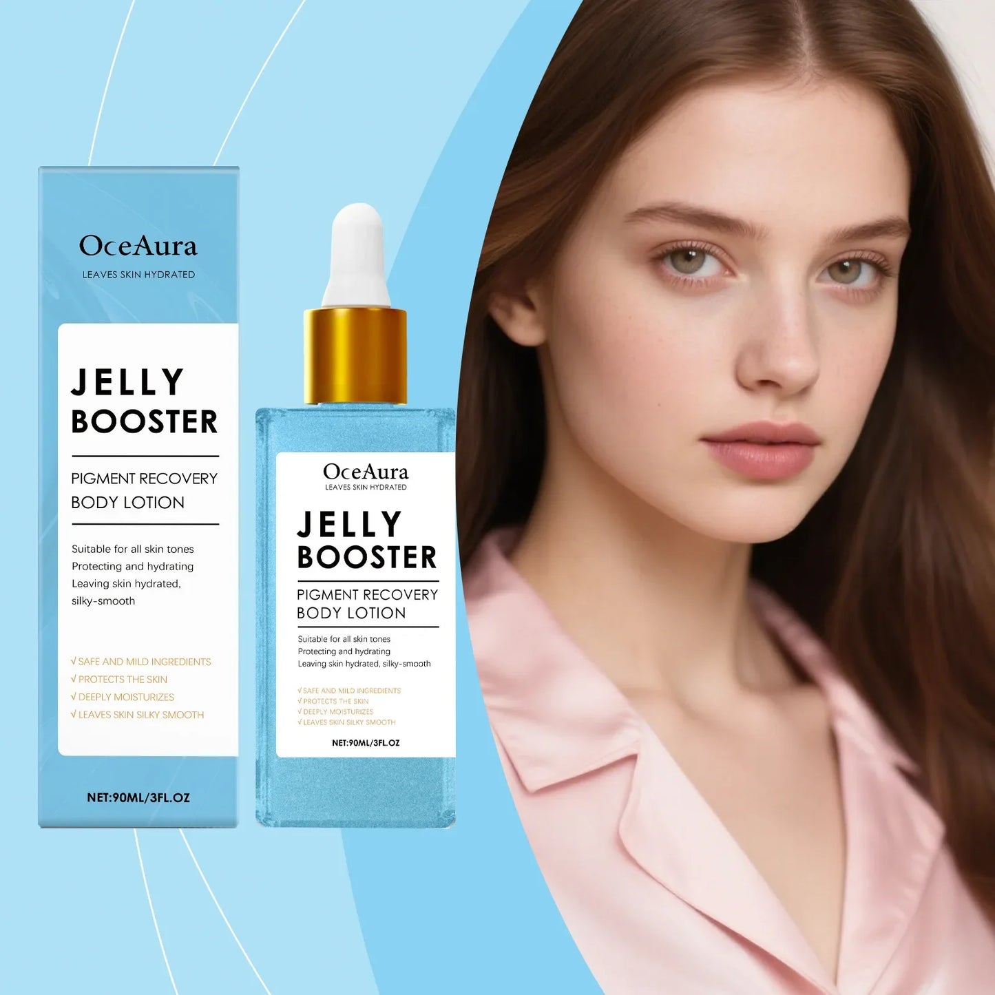 Jelly Booster Pigment Booster Recovery Body Lotion,Nicotinamide Visual Brightening Serum,Hydration Moisturizing,Fade Dark Spots