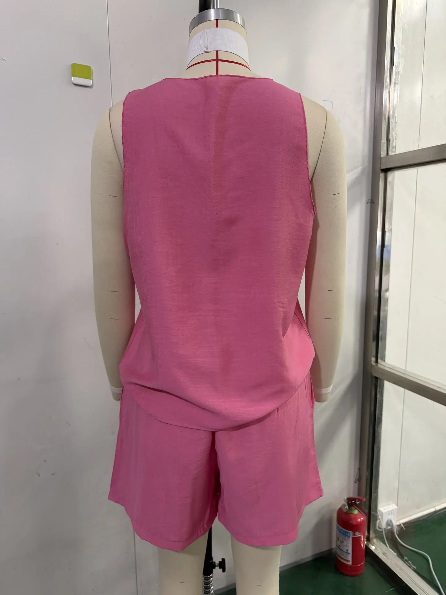 Cotton Linen Summer Women's Suit Elegant 3-piece Sets for Women Sexy V-neck Sleeveless Vest & Short Pant & Cardigan Home Clothes
