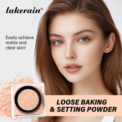 Loose Baking Setting Powder Natural Face Matte Waterproof Brightening Long Lasting Oil Control Loose Powder Makeup Cosmetics