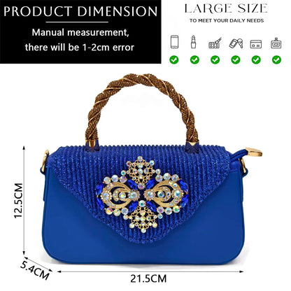 Venus Chan Italian Shoes and Bags Matching Set 2024 Nigeria Elegance Party Rhinestone Pointed Toe Women's Shoes High Heel