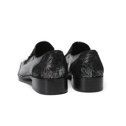 luxury mens shoes designer like snake pattern Dress shoes man Gentleman Slip On Oxfords genuine leather shoes for men Fashion
