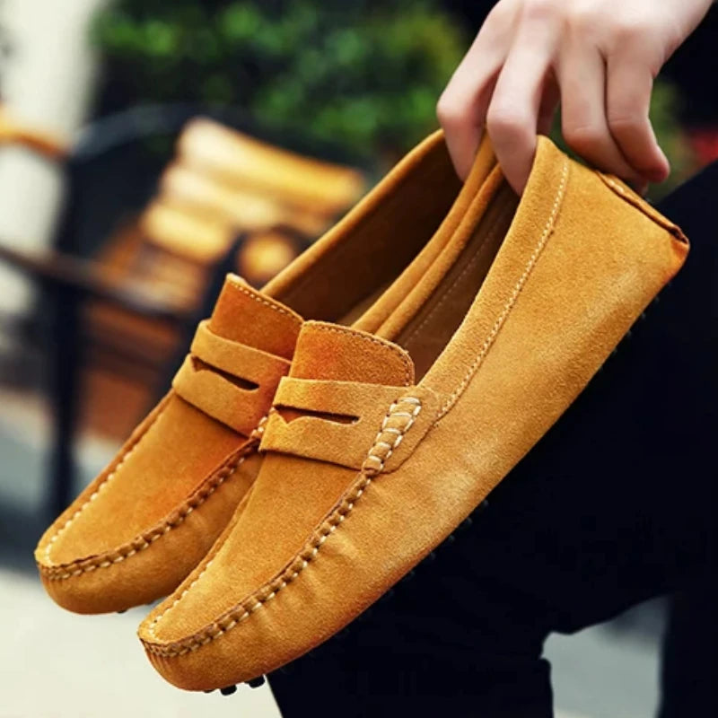 Handmade Men Casual Shoes Soft Loafers Lightweight Driving Shoes Fashion Slip on Flats High Quality Moccasins Non Slip Men Shoes