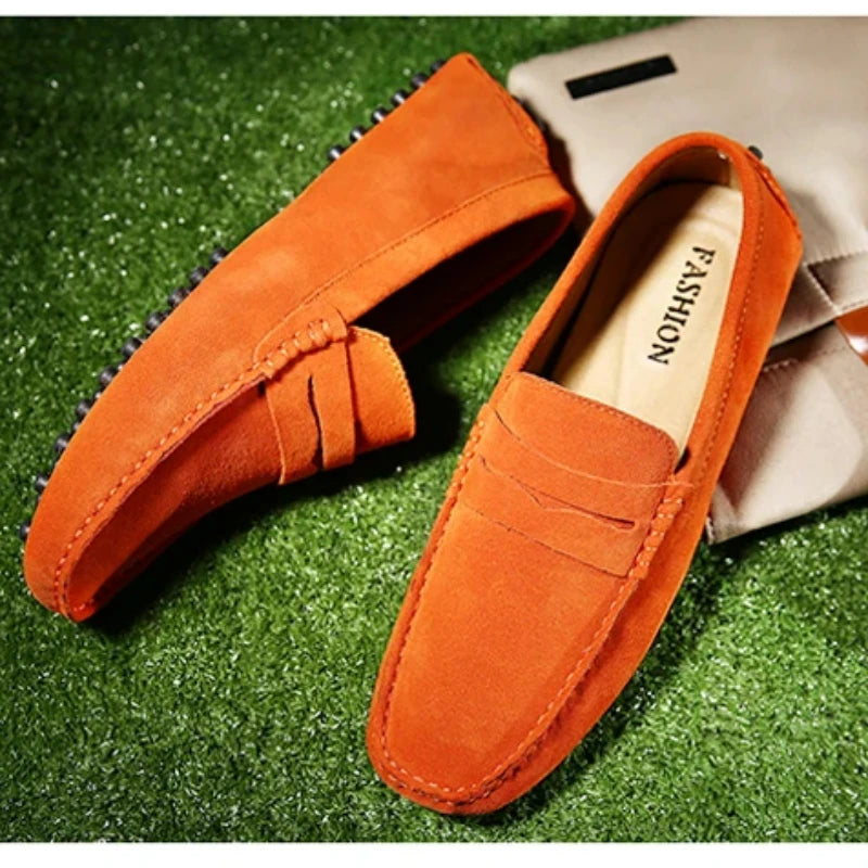 Handmade Men Casual Shoes Soft Loafers Lightweight Driving Shoes Fashion Slip on Flats High Quality Moccasins Non Slip Men Shoes