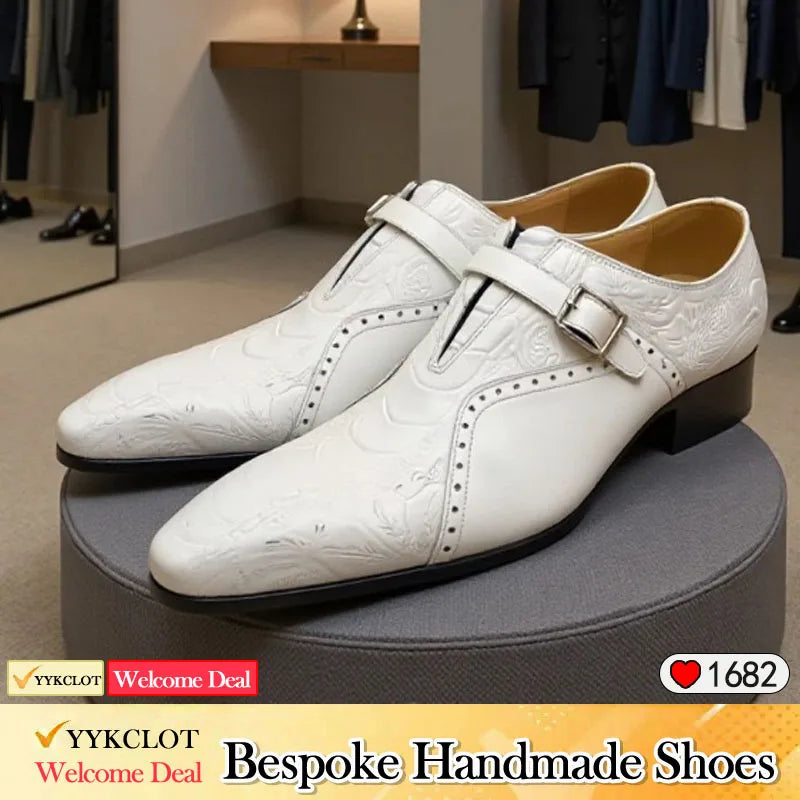 Mens Business Leather Dress Shoes Formal Oxford Lace-Up Comfortable Non-Slip Rubber Sole Office Casual Breathable EU/US Sizes UK