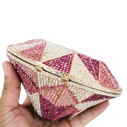 XIYUAN Newest Diamond ring shape bag Luxury Diamonds Clutch Bags Women Prom Evening Bags Designer Handbags clutch purse wallet