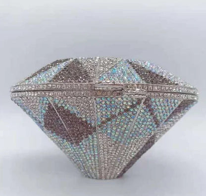 XIYUAN Newest Diamond ring shape bag Luxury Diamonds Clutch Bags Women Prom Evening Bags Designer Handbags clutch purse wallet