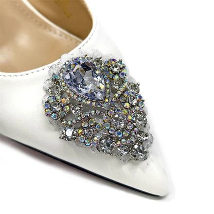 Venus Chan Italian Shoes and Bags Matching Set 2024 Nigeria Elegance Party Rhinestone Pointed Toe Women's Shoes High Heel