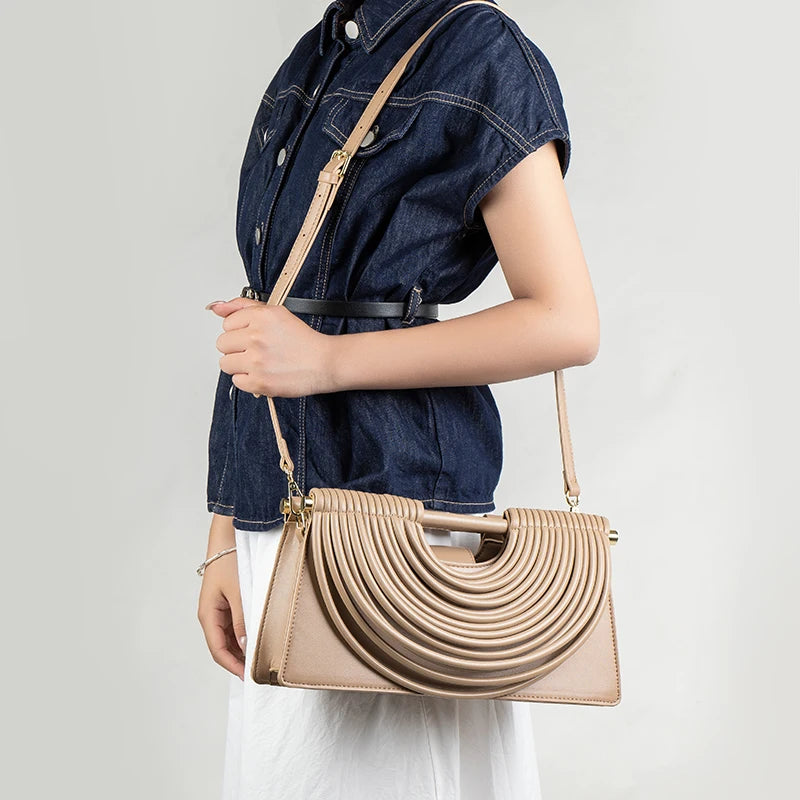 Handbags for Women 2025 New Gold Luxury Designer Brand Handwoven Noodle Bags Leather Pulled Hobo Silver Evening Clutch Chic
