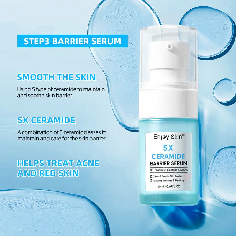 Ceramide Facial Skincare Series: Soothing Toner,Moisturizing Face Cream,Low PH Cleaner,Barrier Serum,Moisture Gel,Skin Hydration