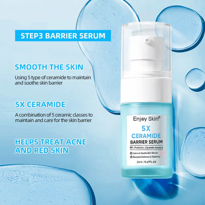 Ceramide Facial Skincare Series: Soothing Toner,Moisturizing Face Cream,Low PH Cleaner,Barrier Serum,Moisture Gel,Skin Hydration