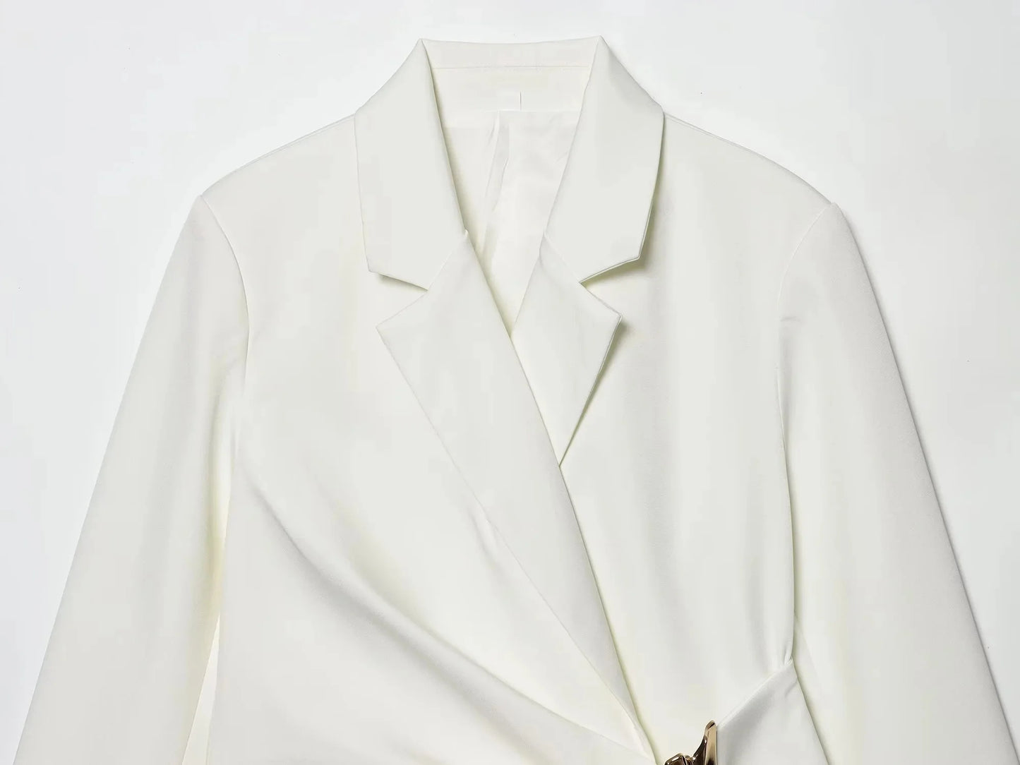KONDALA Office Lady Chic White Women Blazer Suit Solid Long Sleeve Blazer Long Zipper Pants Fashion 2026 Spring Summer Suit