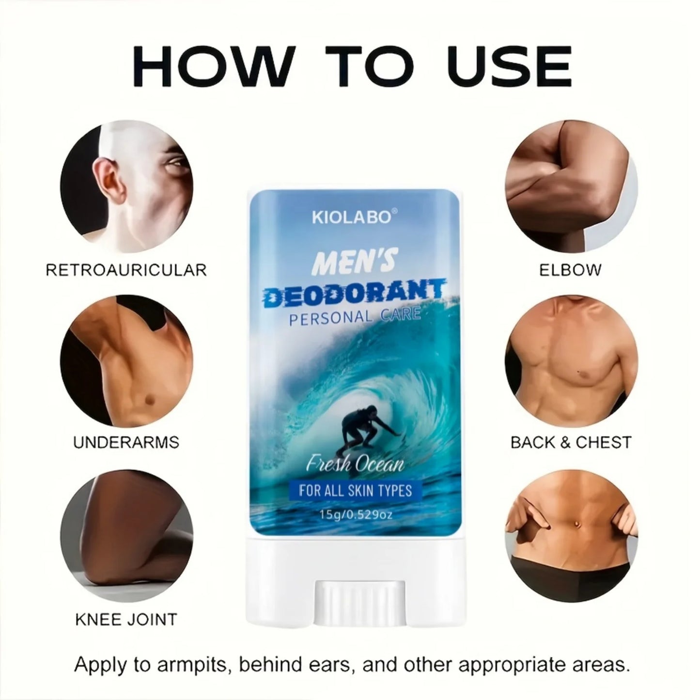 72-hour long-lasting odor elimination, 15g antiperspirant deodorant cream, keeps you fresh and dry all day, portable and conveni