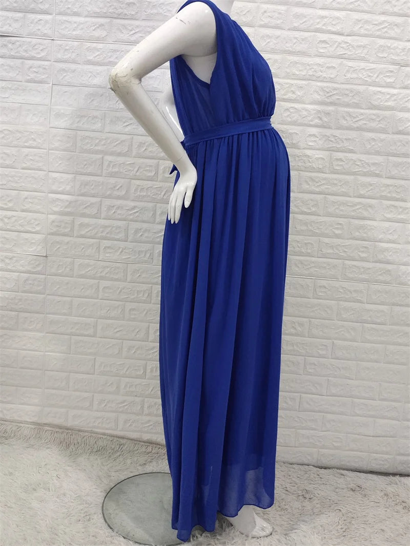 Woman Pregnancy Clothes New Sleeveless Maternity Dresses Photoshoot Women See-through High Elastic Net Photography Dress