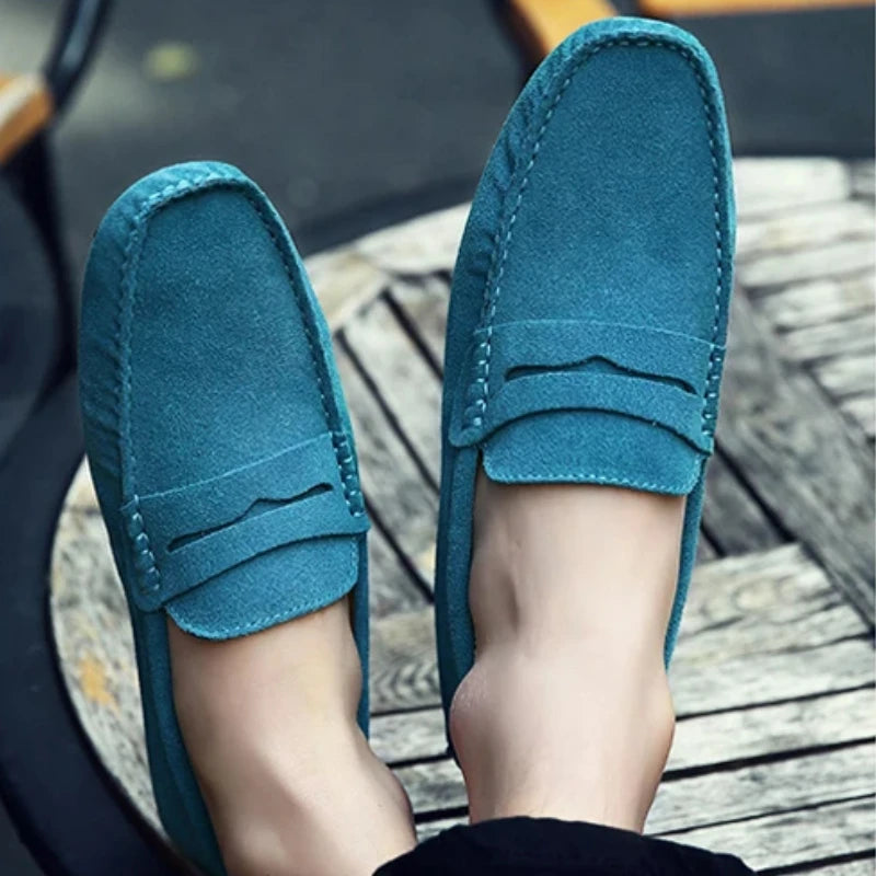 Handmade Men Casual Shoes Soft Loafers Lightweight Driving Shoes Fashion Slip on Flats High Quality Moccasins Non Slip Men Shoes