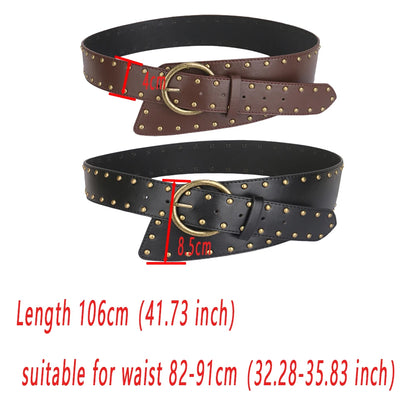 Ladies' rivet Pin buckle bronze Stud Buckle external belts For Women girdle Decorate waist Corset Pung Cowgirl On Dress Coat
