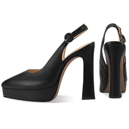 【JOCHEBED HU】New Fashion Women Sandal Shoes Sexy Genuine Patent Leather High Heels Pointed Toe Dress Party Wedding Shoes 33-40