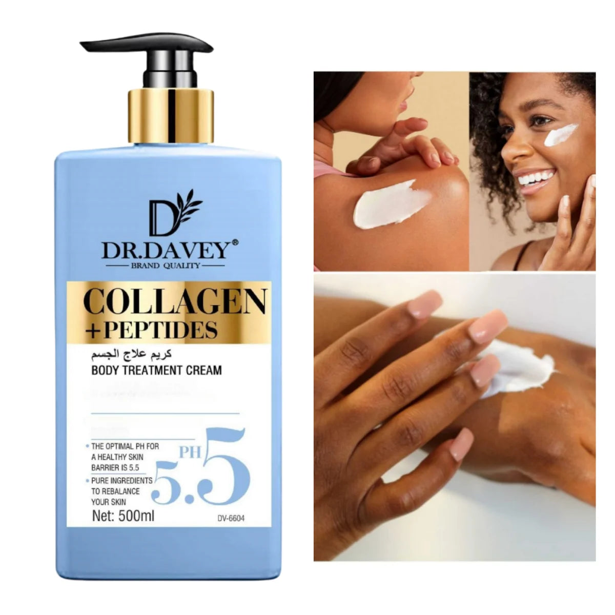 500mlLarge Capacity Collagen+Peptide Body LotionCollagen Body LotionBody Lotion Moisturizing Body Milk Refreshing Non-Greasy Hyd