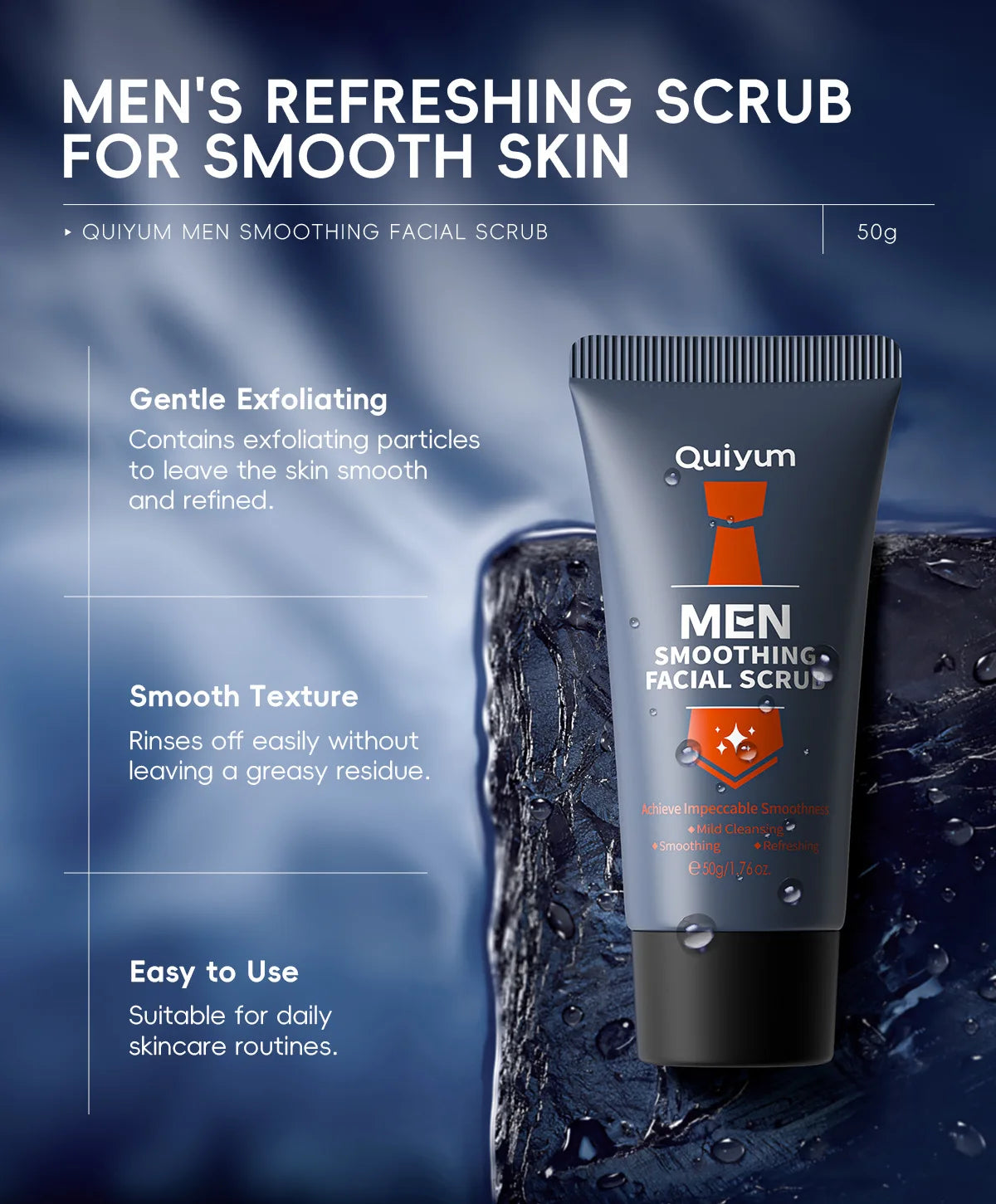 Men's Smooth Facial Scrub 50g Cleansing Pores Men's Skin Care Products