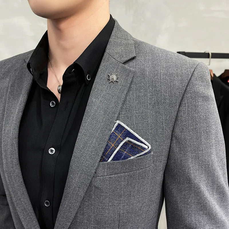 Men's High-Quality Two-Piece Wedding Suit Business Casual Banquet Costume Luxury Ensemble with Trousers