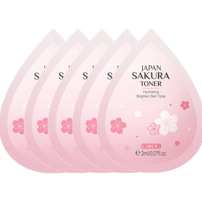 24pcs Sakura Skin Care Set Eye & Lip Masks Serum Nud Masks Cleanser Toner Essence Cream Moisturizing Smoothing Nourishing Beauty