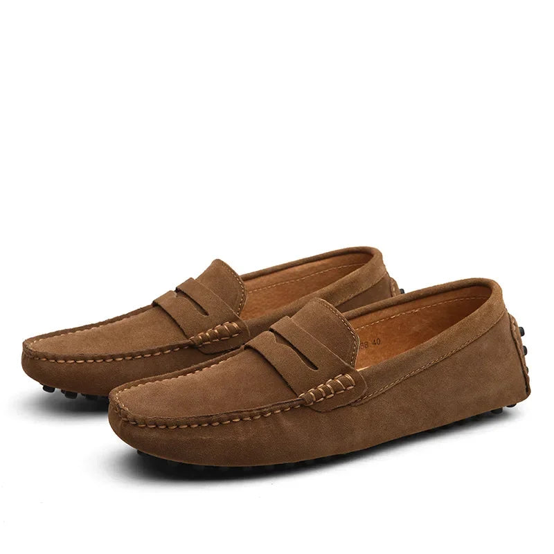 Handmade Men Casual Shoes Soft Loafers Lightweight Driving Shoes Fashion Slip on Flats High Quality Moccasins Non Slip Men Shoes