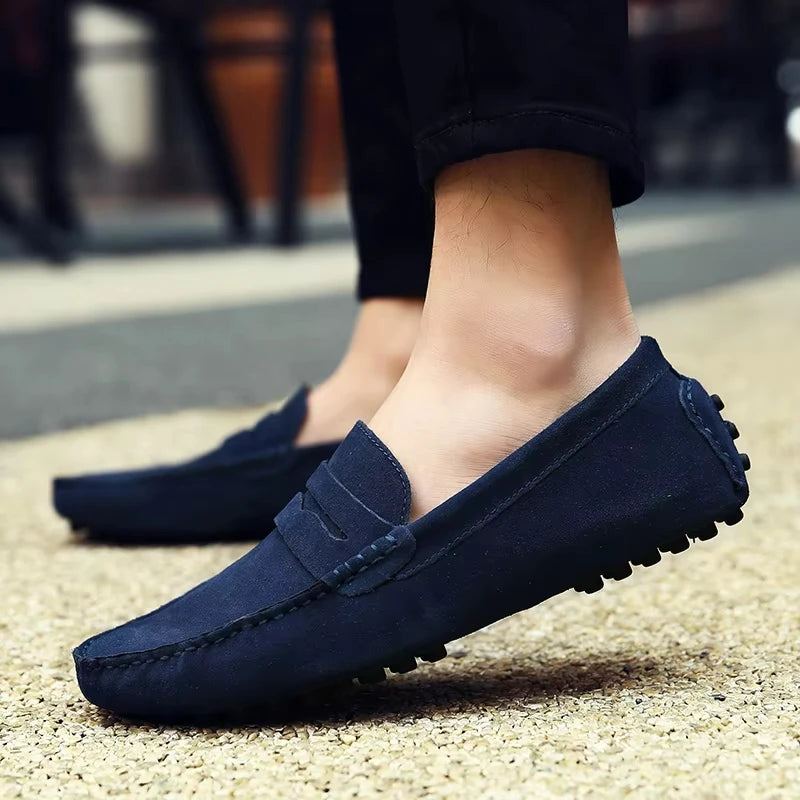 Handmade Men Casual Shoes Soft Loafers Lightweight Driving Shoes Fashion Slip on Flats High Quality Moccasins Non Slip Men Shoes