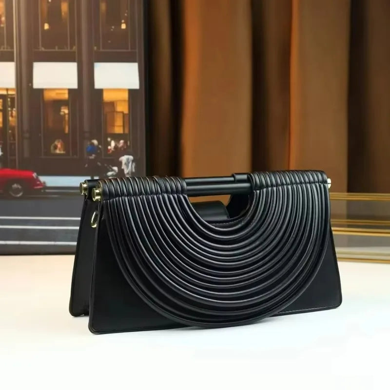 Hand-woven 2025 New Fashion Handbag, Clutch Bag, Niche Design, High-end Single-shoulder Crossbody Bag