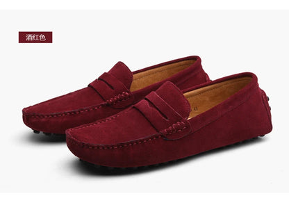 Men's Casual Fashion Genuine Leather Loafers Moccasins Slip-On Driving Shoes 38-50 Size Range Male Flats Comfort Footwear