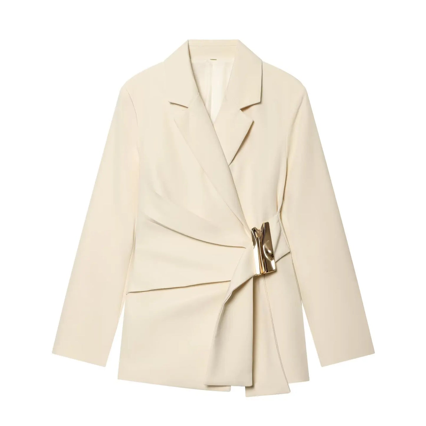 KONDALA Office Lady Chic White Women Blazer Suit Solid Long Sleeve Blazer Long Zipper Pants Fashion 2026 Spring Summer Suit