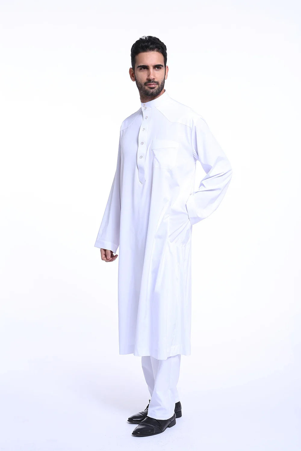 Men Jubba Thobe Muslim Two Pieces Set For Male Pakistan Dubai Saudi Abaya Prayer Islamic Clothing Worship Suit Arabic Ramadan