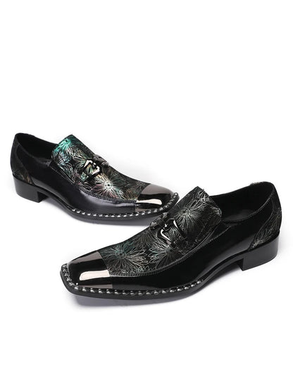 luxury mens shoes designer like snake pattern Dress shoes man Gentleman Slip On Oxfords genuine leather shoes for men Fashion
