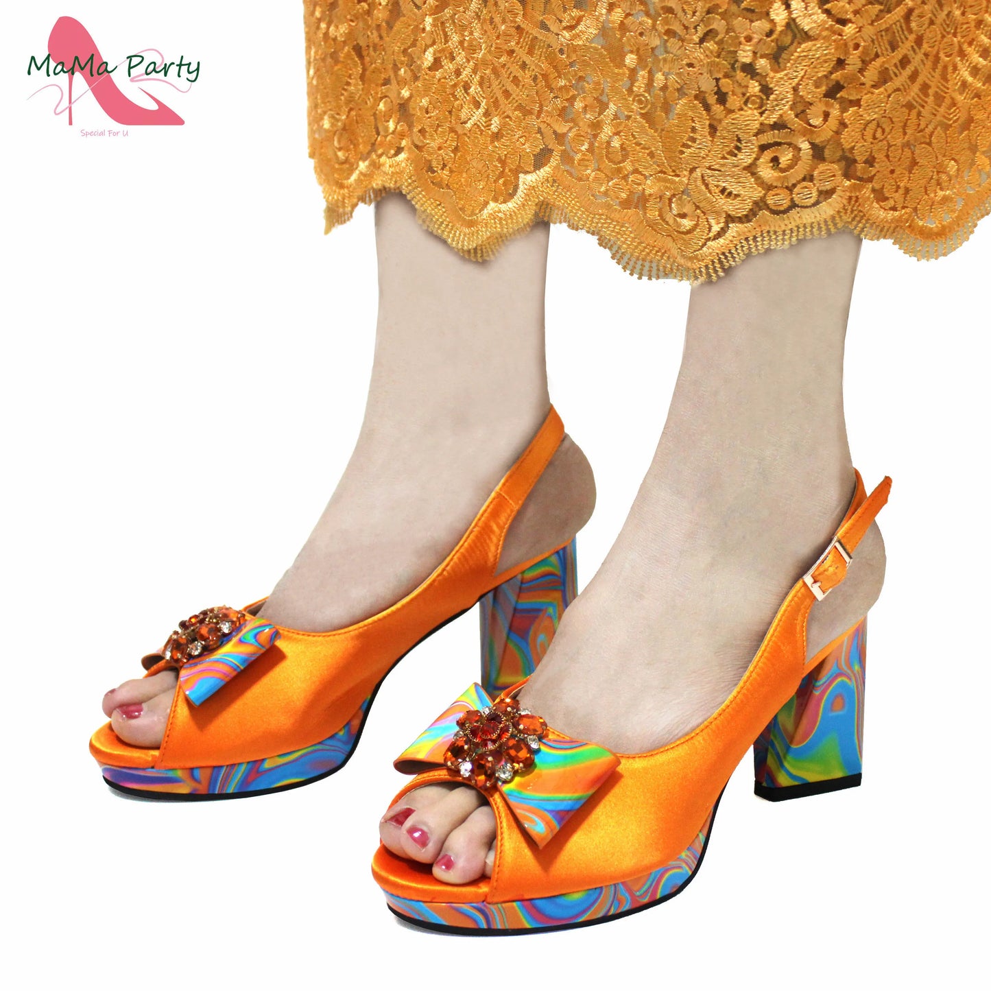 2024 INS Hot Sale New Arrivals Red Color Italian Design Shoes Matching Bag Set Super High Heels Pumps for Garden Party
