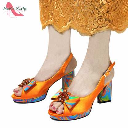 2024 INS Hot Sale New Arrivals Red Color Italian Design Shoes Matching Bag Set Super High Heels Pumps for Garden Party