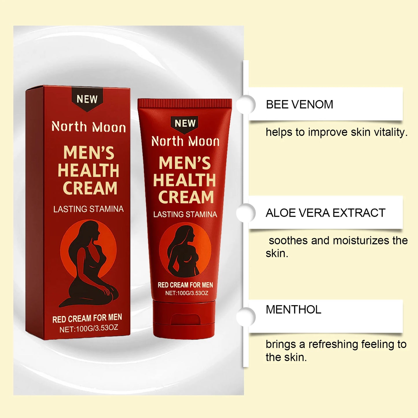 Men's Care Cream Daily Care to Nourish Men's Skin Gentle Formula Massage Care Cream