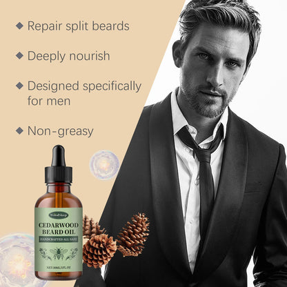 Men Beard Care Oil Moisturizing Growth Shine Soften Beard Strengthen Roots Hair Thicker Styling Care Beard Growing Essential Oil