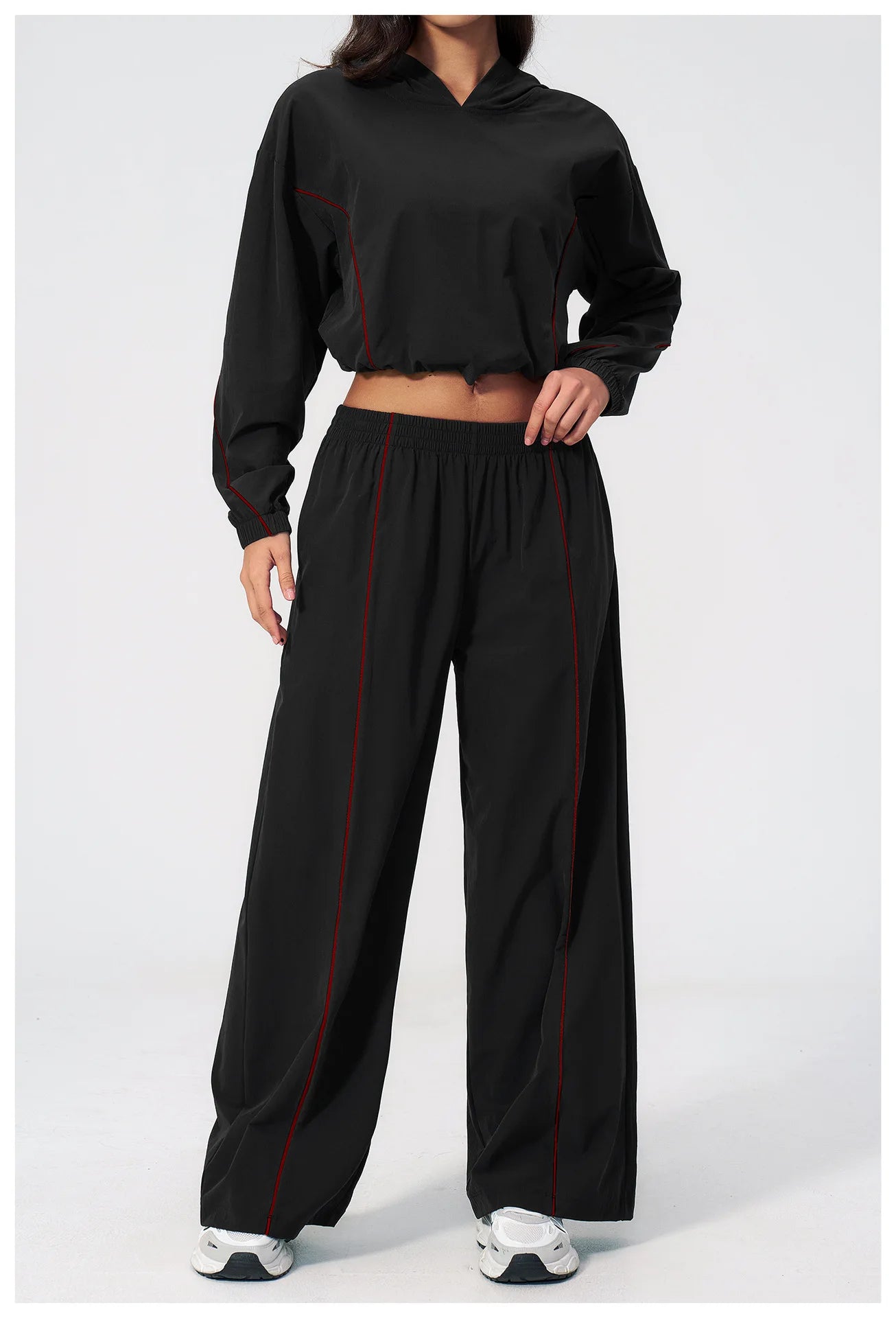 Summer Sunscreen Sports Set 2piece Yoga Women's Fitness Set Sunscreen Long Sleeve Zipper Top Fitness Exercise Speed Drying Pants
